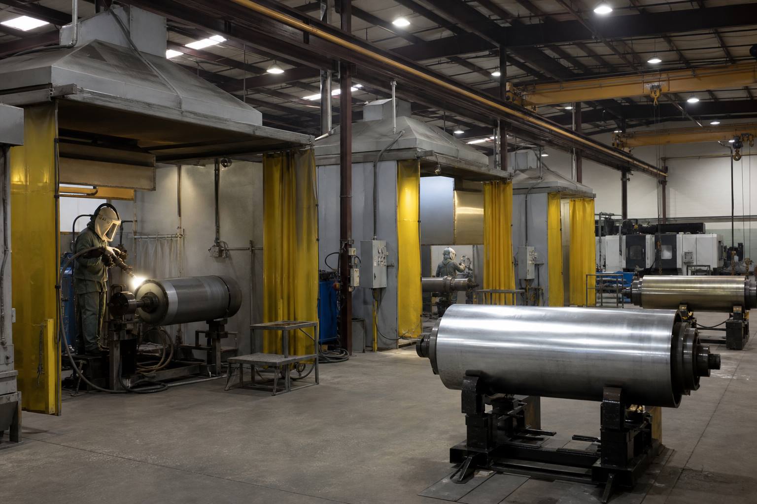 Производственный участок газотермического напыления St. Louis Metallizing
